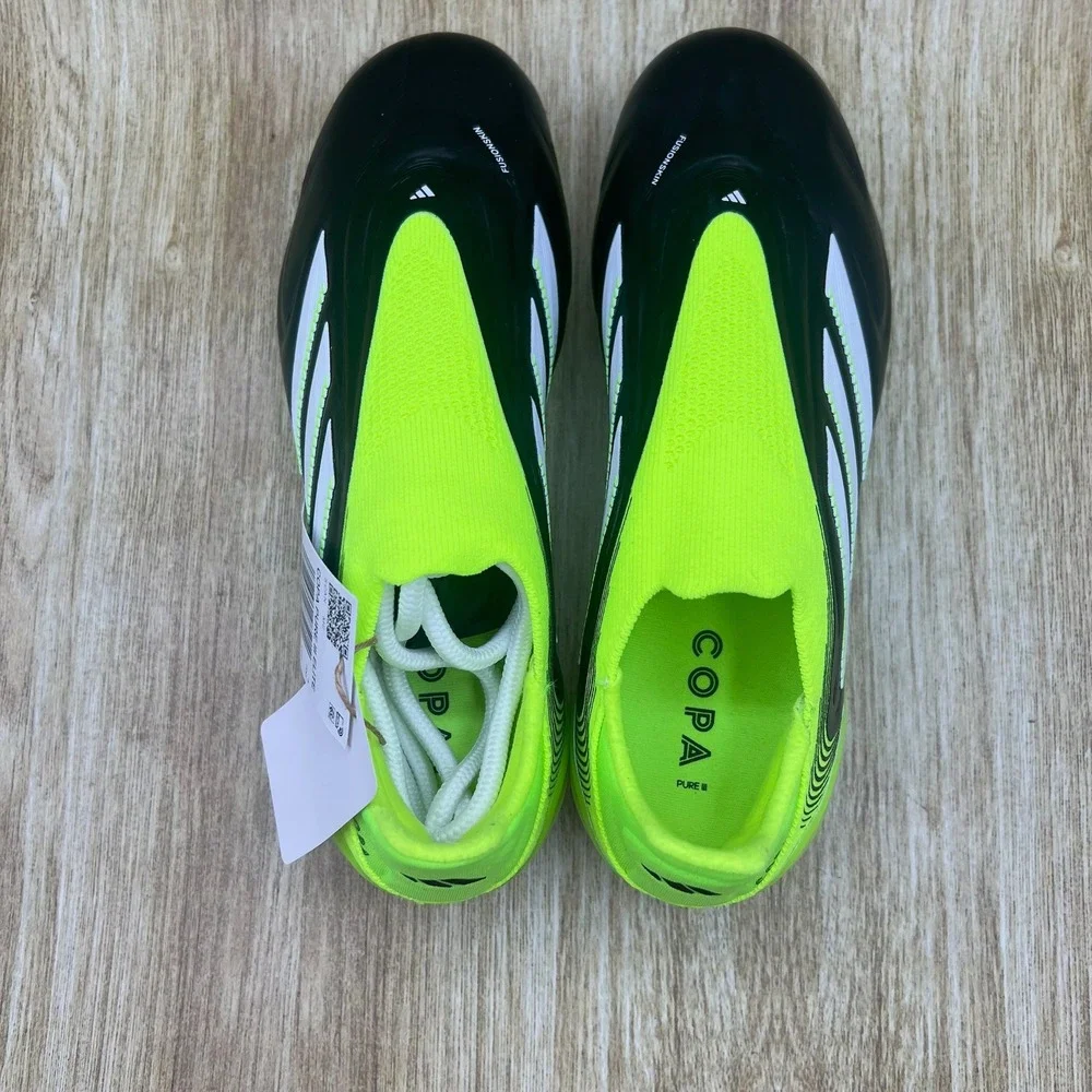 adidas Copa Pure III Elite FG Men's Size 4.5 Yellow Black Soccer Cleats JH6302‎